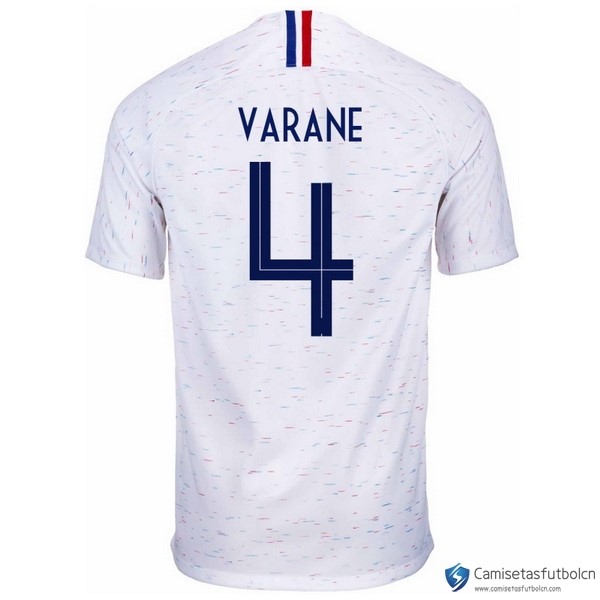Camiseta Seleccion Francia Segunda equipo Varane 2018 Blanco